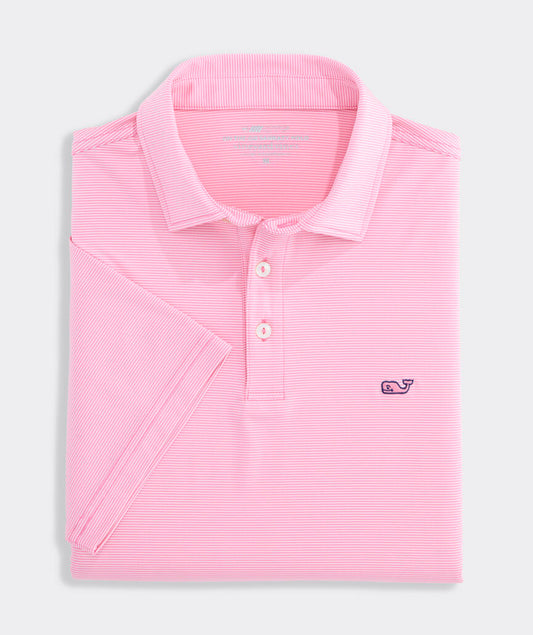 Vineyard Vines Performance Anegada Stripe Sankaty Polo