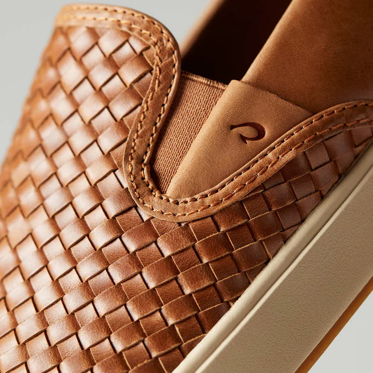 Olukai Lae‘ahi Lauhala Woven Leather Shoes