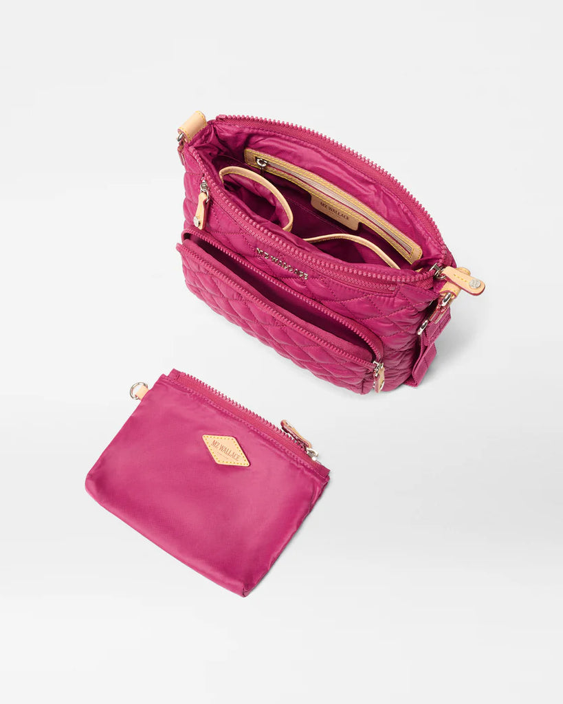 MZ Wallace Raspberry Metro Scout Crossbody Deluxe