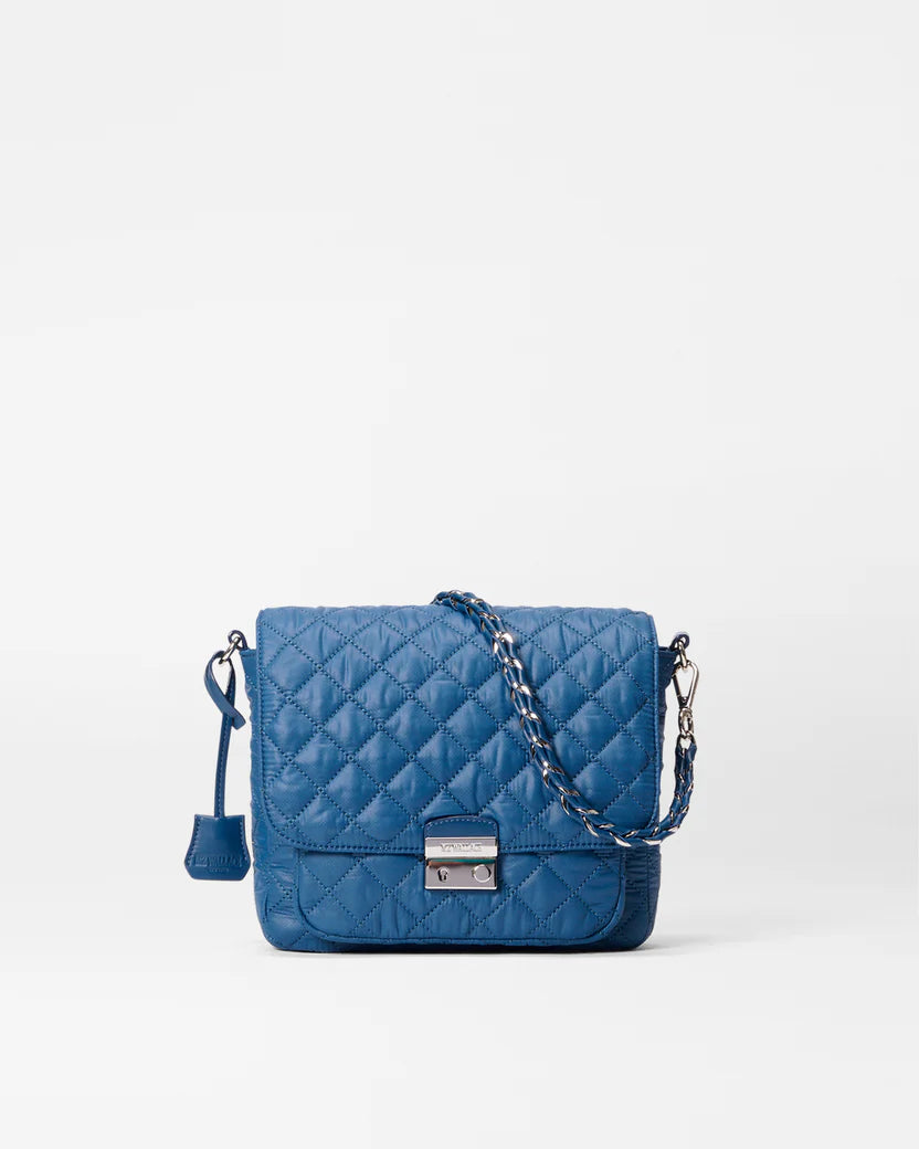 MZ Wallace French Blue Medium Crosby Lock Crossbody