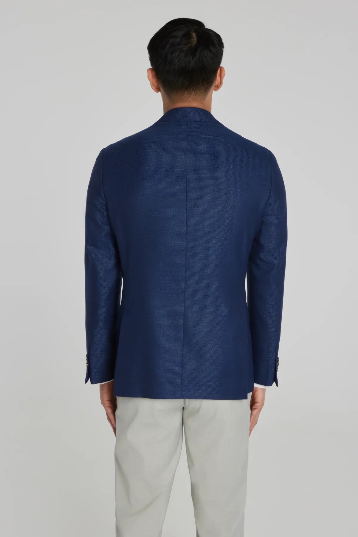 Jack Victor Navy Hopsack Midland Wool Travel Blazer