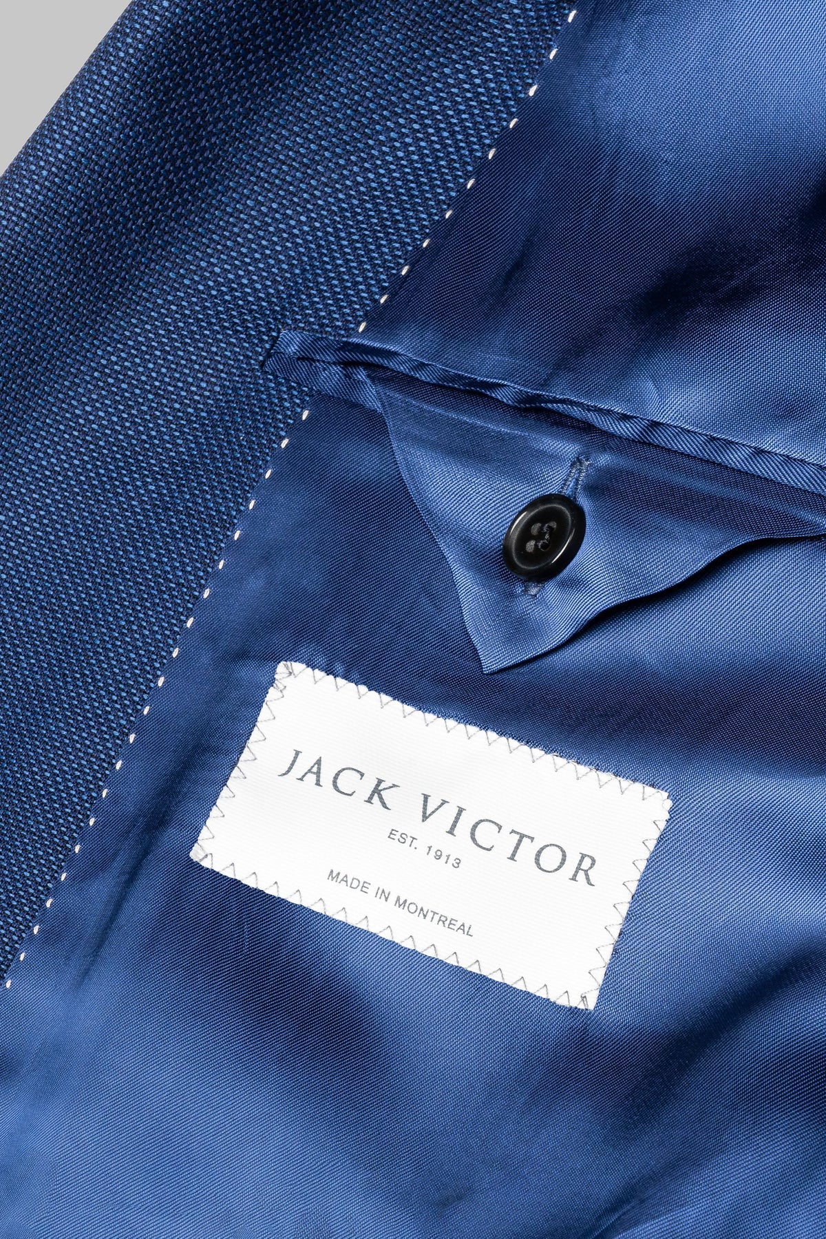 Jack Victor Navy Hopsack Midland Wool Travel Blazer
