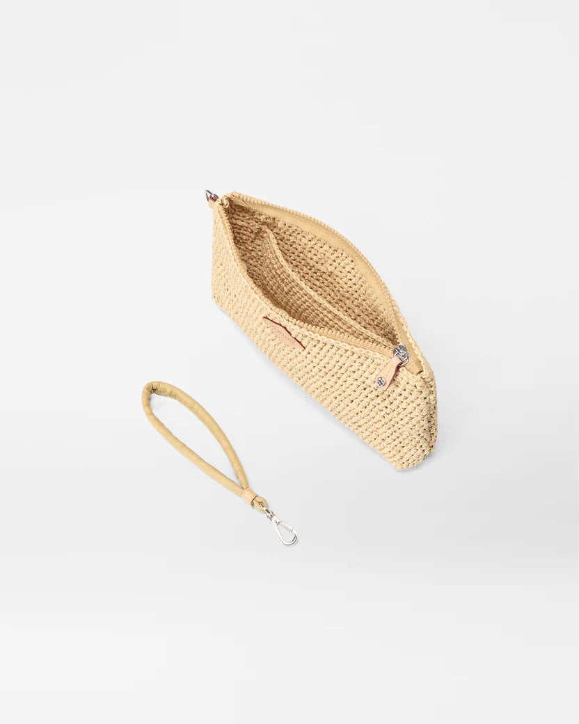 MZ Wallace Crochet/Camel Crochet Clutch