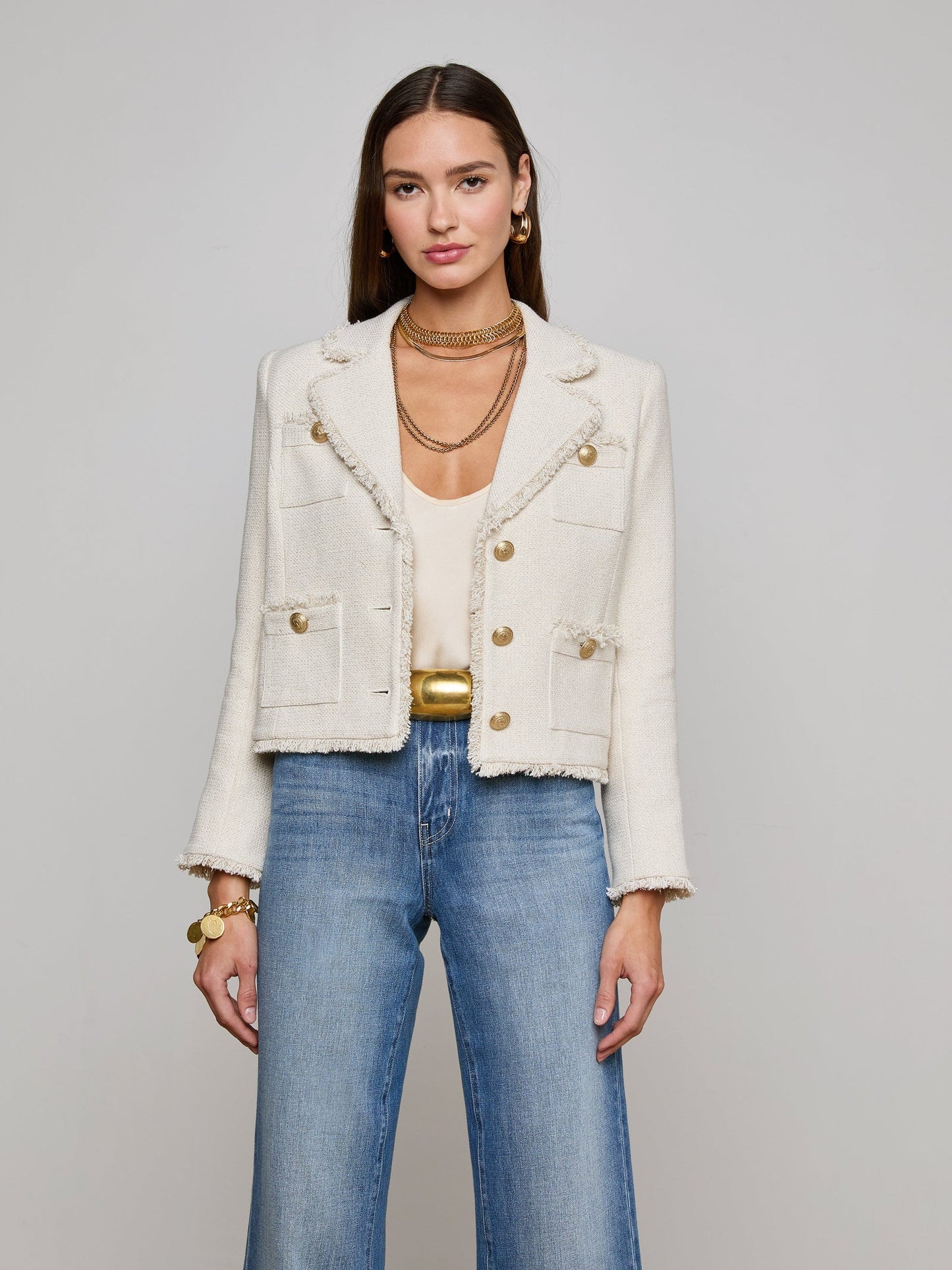 L'Agence Sylvia Tweed Jacket