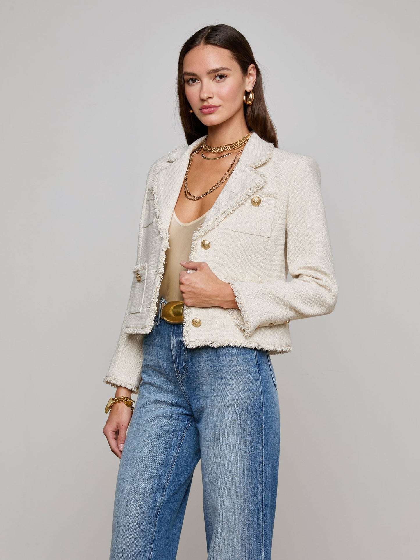L'Agence Sylvia Tweed Jacket