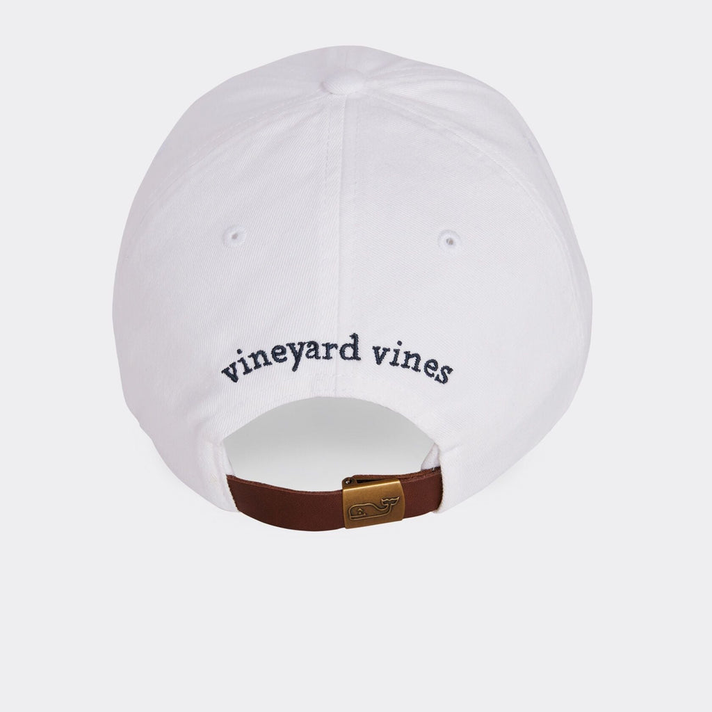 Vineyard Vines Whale Logo Leather Strap Baseball Hat