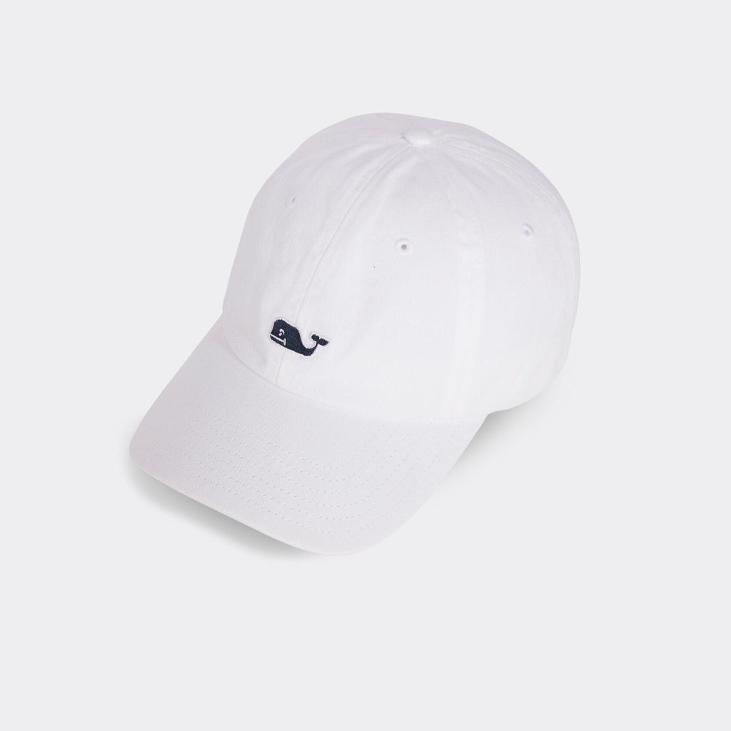 Vineyard Vines Whale Logo Leather Strap Baseball Hat