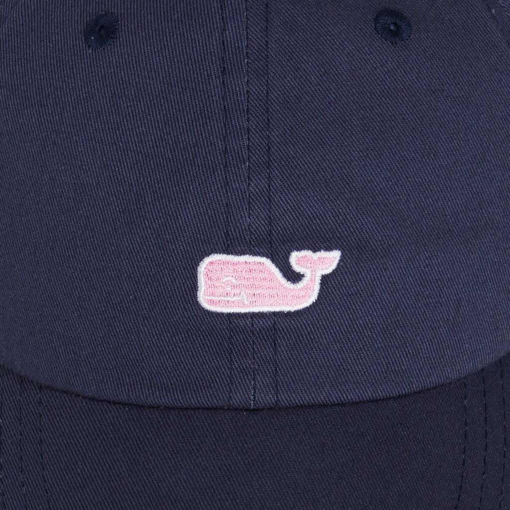 Vineyard Vines Whale Logo Leather Strap Baseball Hat
