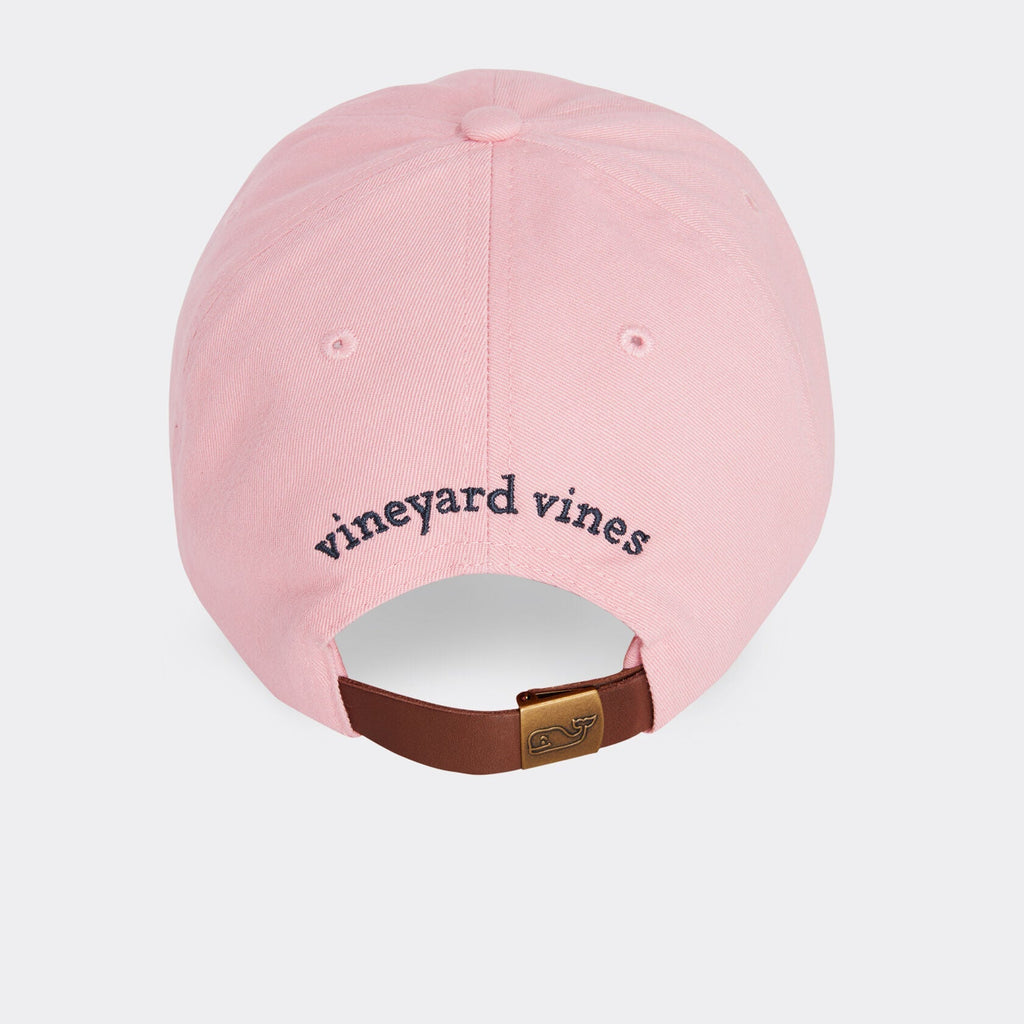 Vineyard Vines Whale Logo Leather Strap Baseball Hat