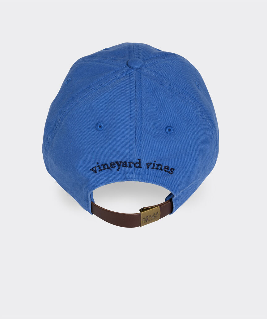 Vineyard Vines Whale Logo Leather Strap Baseball Hat