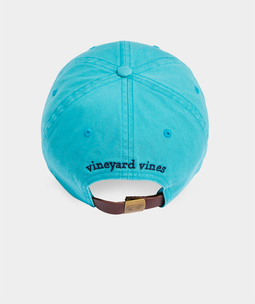 Vineyard Vines Whale Logo Leather Strap Baseball Hat