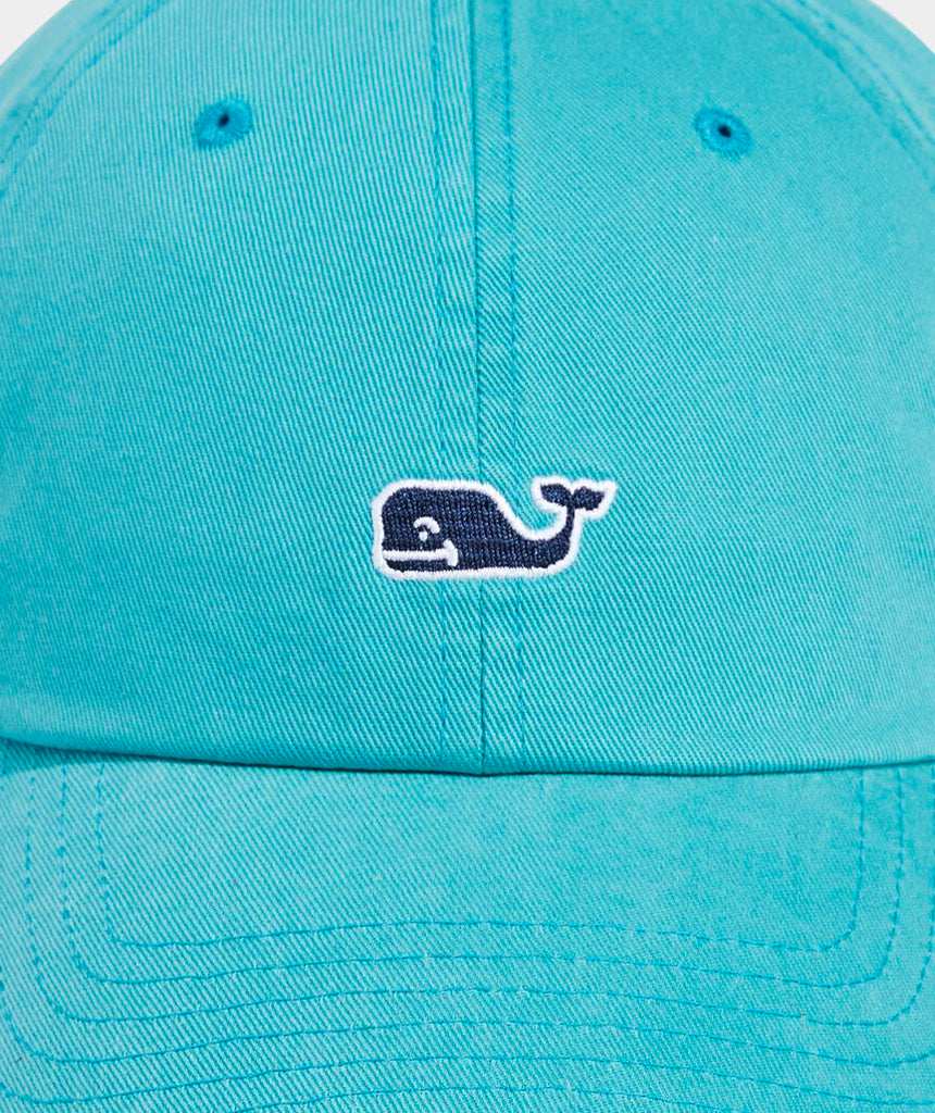 Vineyard Vines Whale Logo Leather Strap Baseball Hat