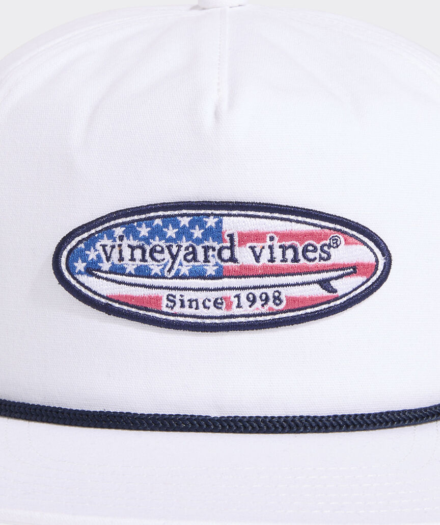 Vineyard Vines Flag Surf Patch Canvas 5-Panel Hat