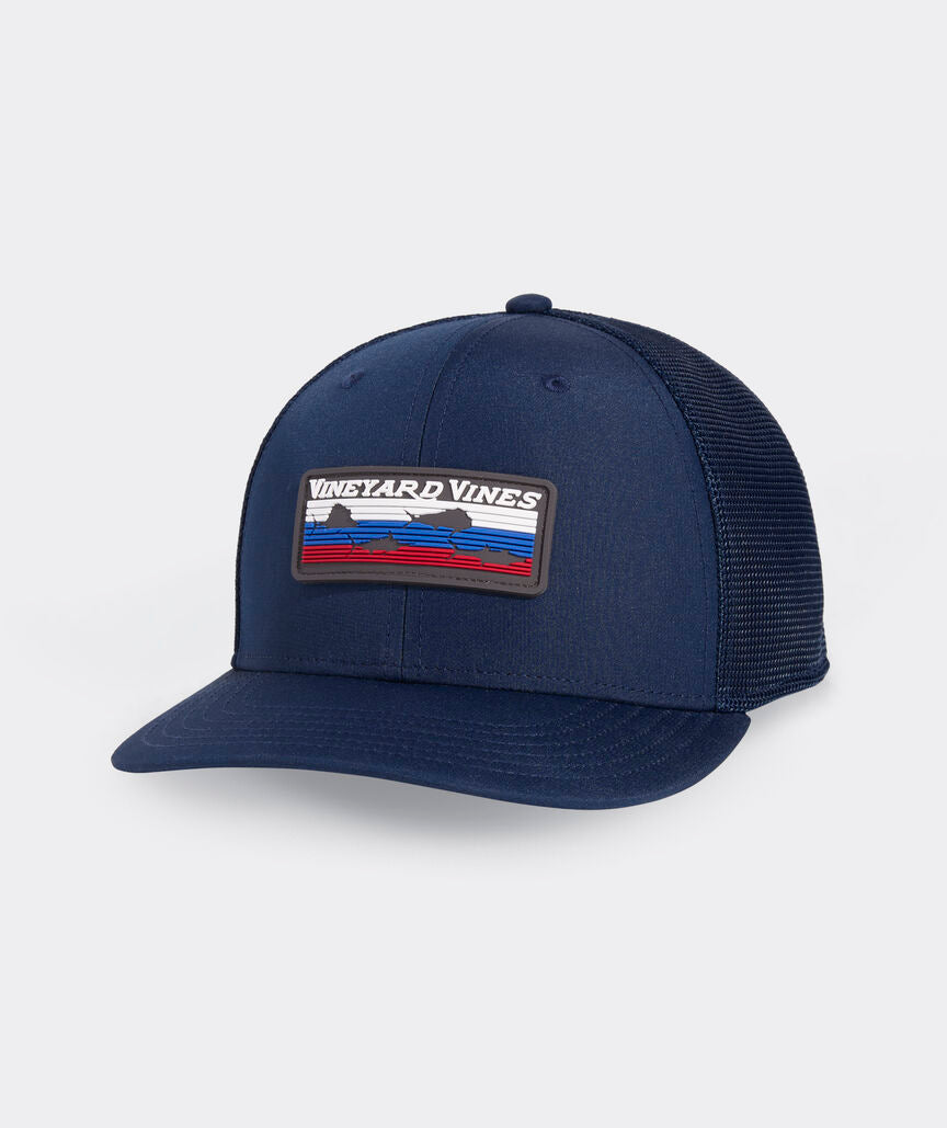 Vineyard Vines Retro Fish Rubber Patch Trucker Hat