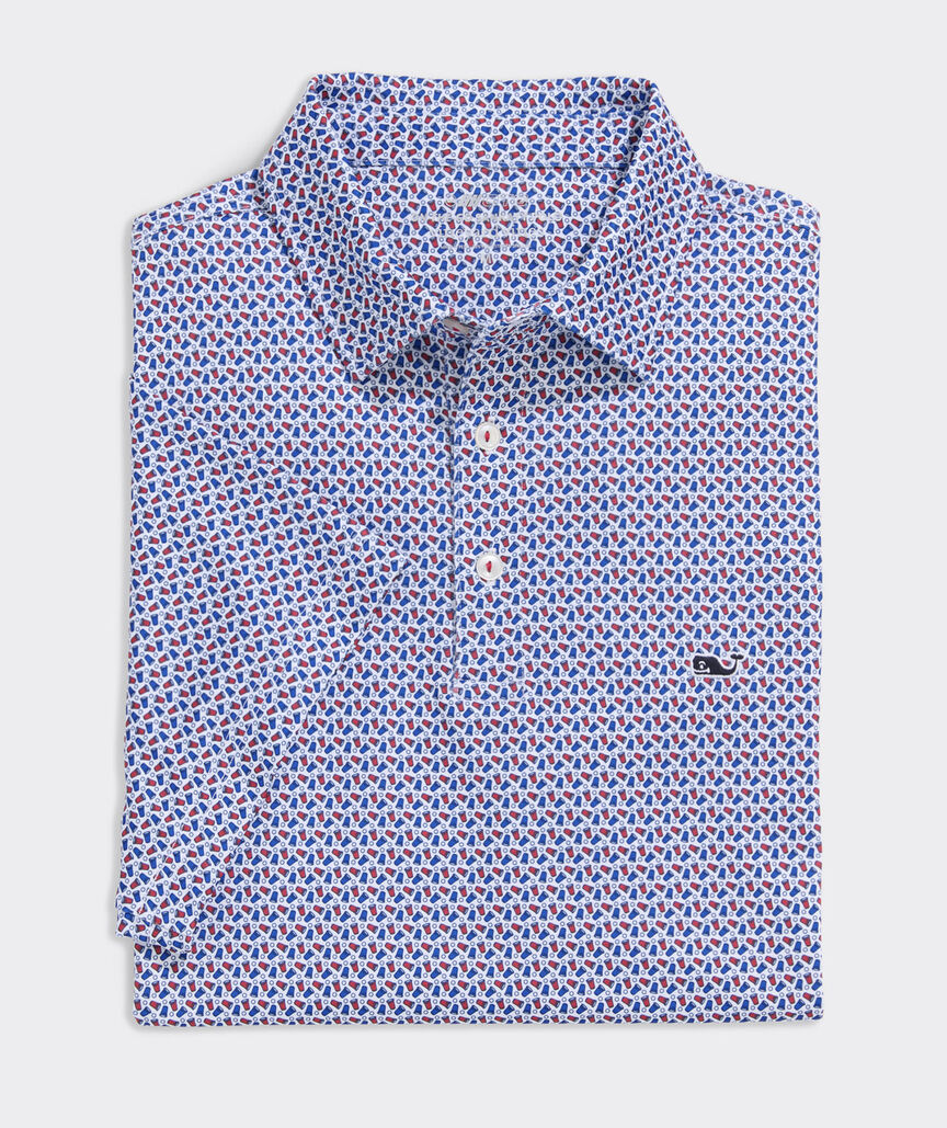 Vineyard Vines Printed Sankaty Performance Polo