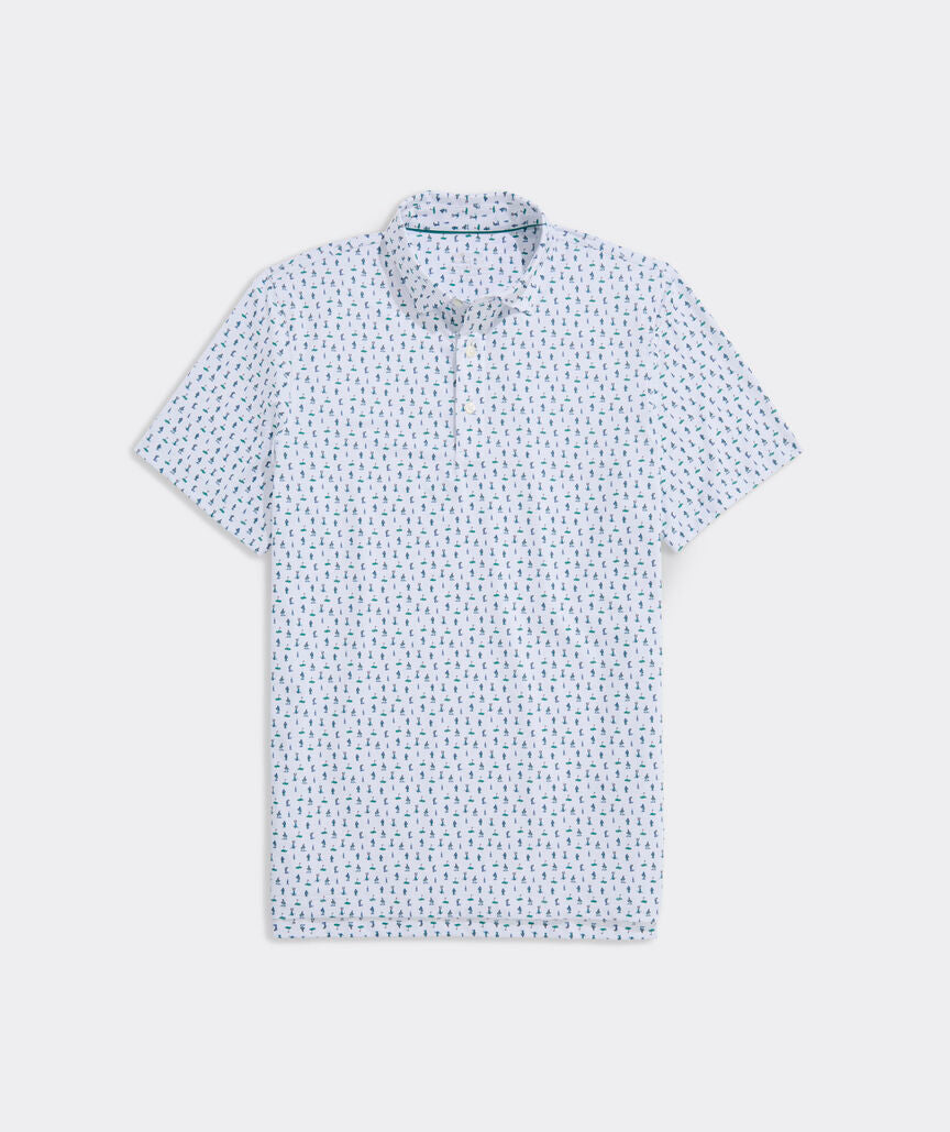 Vineyard Vines Printed Palmero Performance Polo