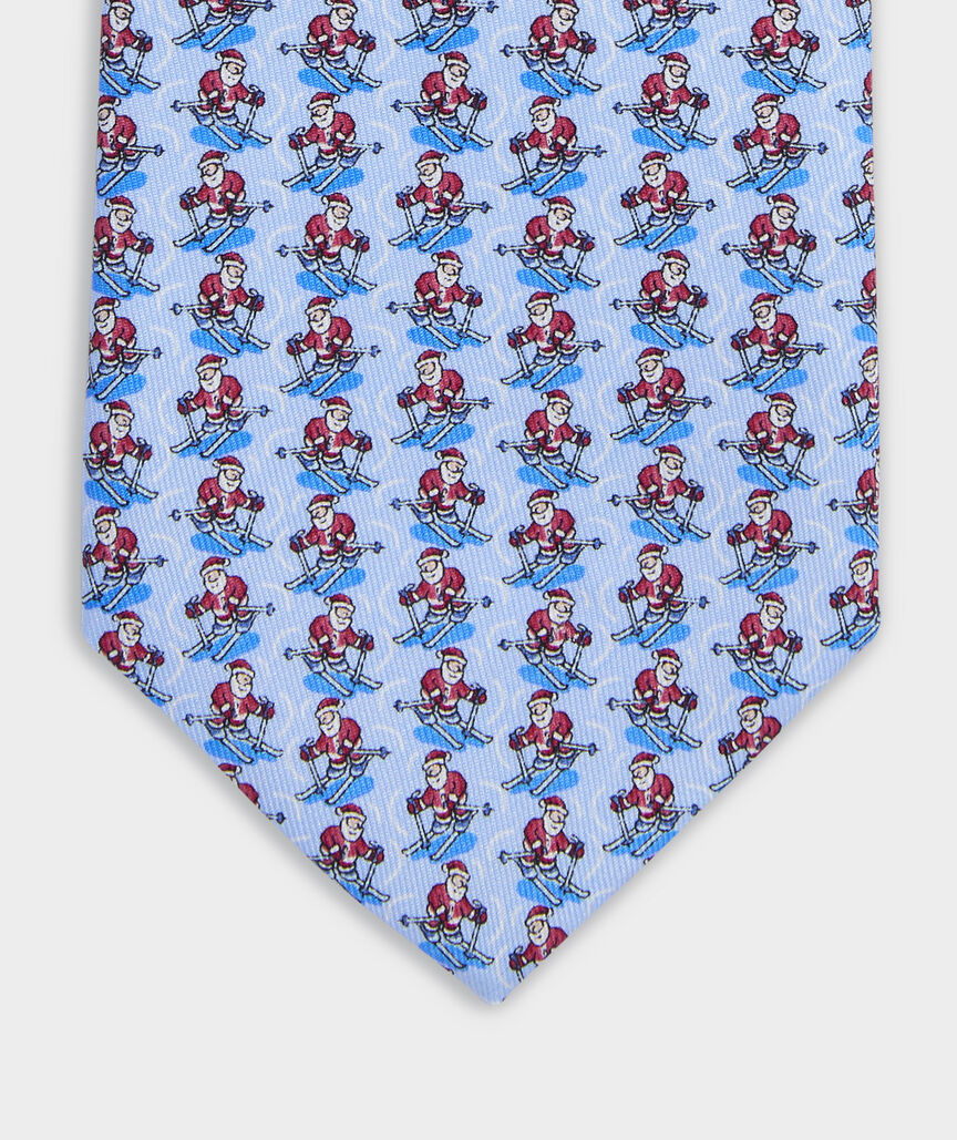 Vineyard Vines Skiing Santa Silk Tie