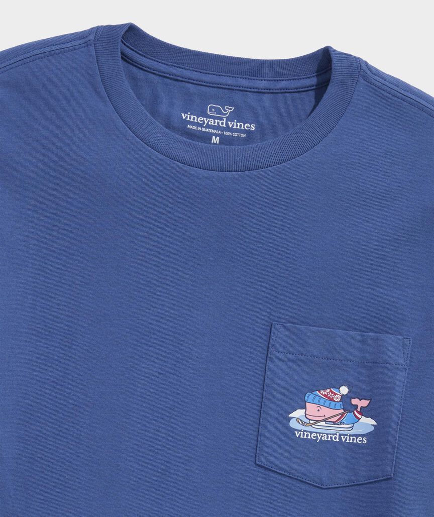 Vineyard Vines Pond Hockey Whale Long-Sleeve Pocket Tee