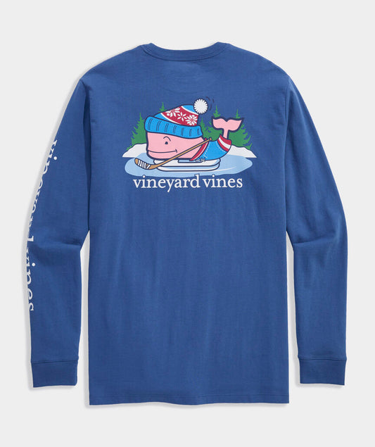 Vineyard Vines Pond Hockey Whale Long-Sleeve Pocket Tee