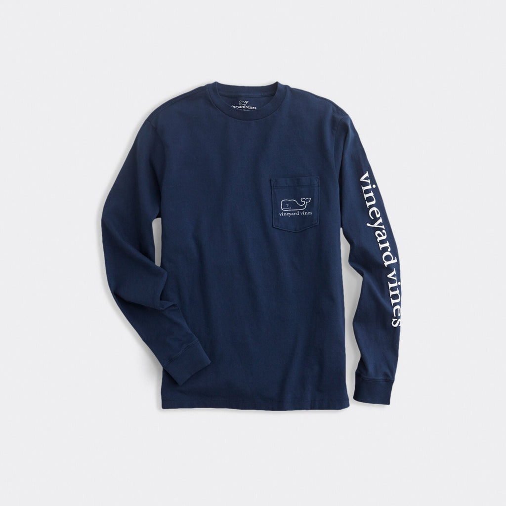 Vineyard Vines Vintage Whale Long-Sleeve Pocket Tee
