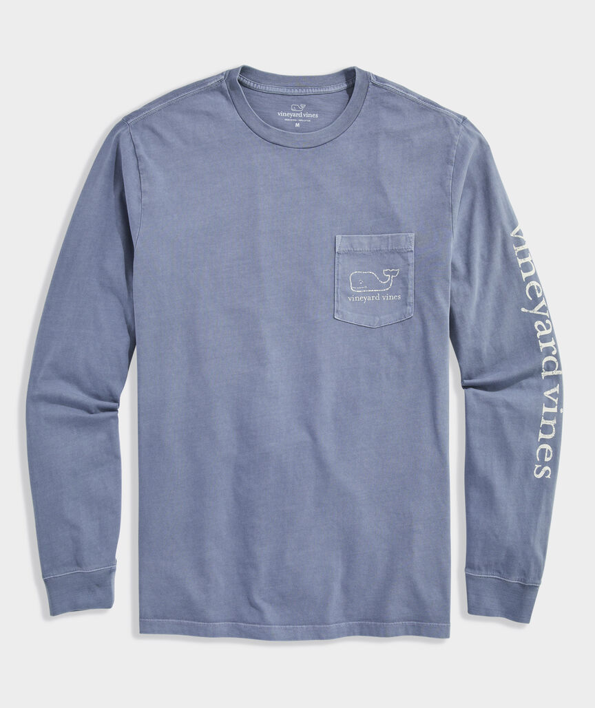 Vineyard Vines Garment-Dyed Vintage Whale Long-Sleeve Pocket Tee