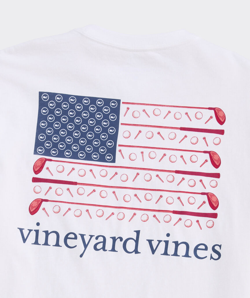 Vineyard Vines Americana Golf Flag Short-Sleeve Pocket Tee