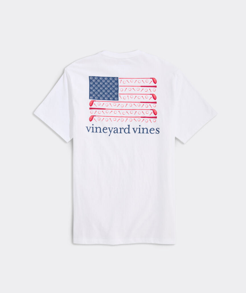 Vineyard Vines Americana Golf Flag Short-Sleeve Pocket Tee