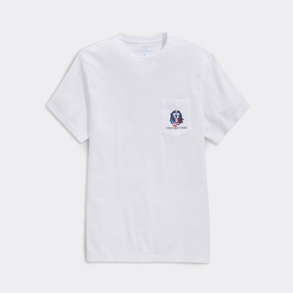 Vineyard Vines USA Flag Mountain Dog Short-Sleeve Pocket Tee