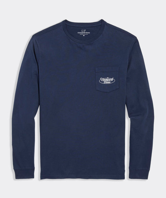 Vineyard Vines Golf Flag Long-Sleeve Pocket Tee