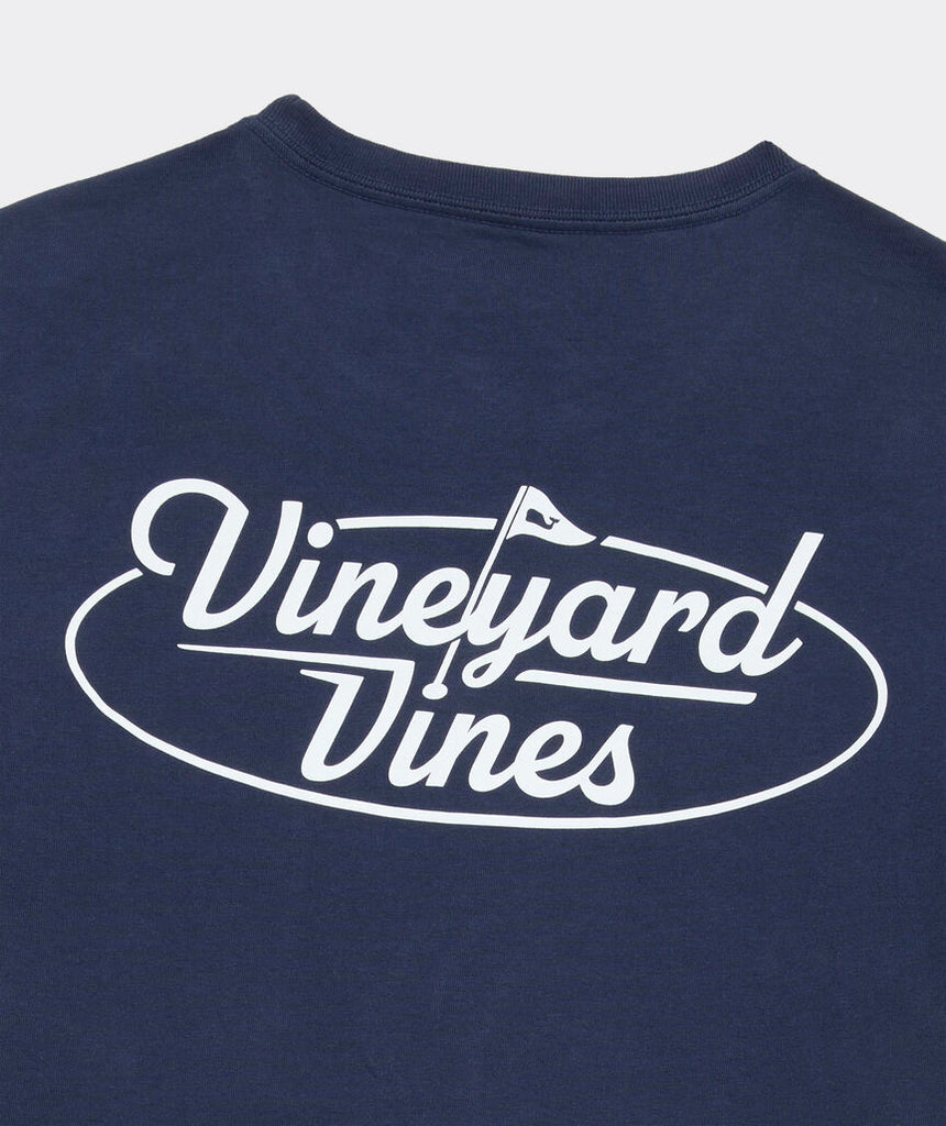 Vineyard Vines Golf Flag Long-Sleeve Pocket Tee