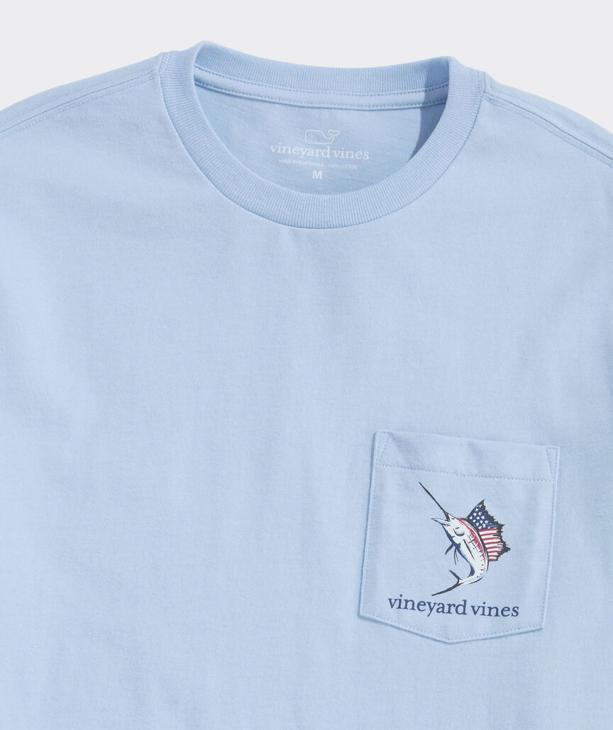 Vineyard Vines USA Marlin Fishing Short-Sleeve Pocket Tee