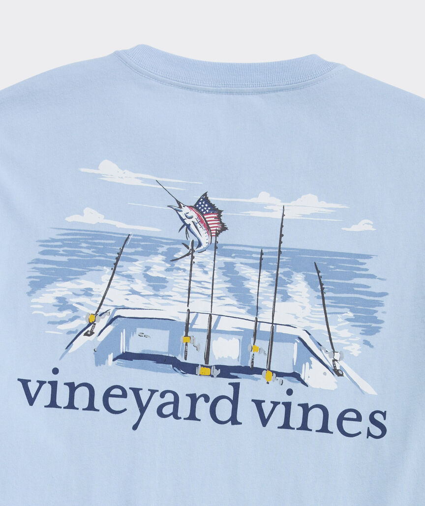 Vineyard Vines USA Marlin Fishing Short-Sleeve Pocket Tee