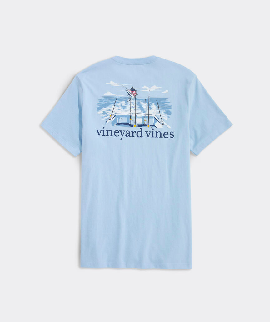 Vineyard Vines USA Marlin Fishing Short-Sleeve Pocket Tee