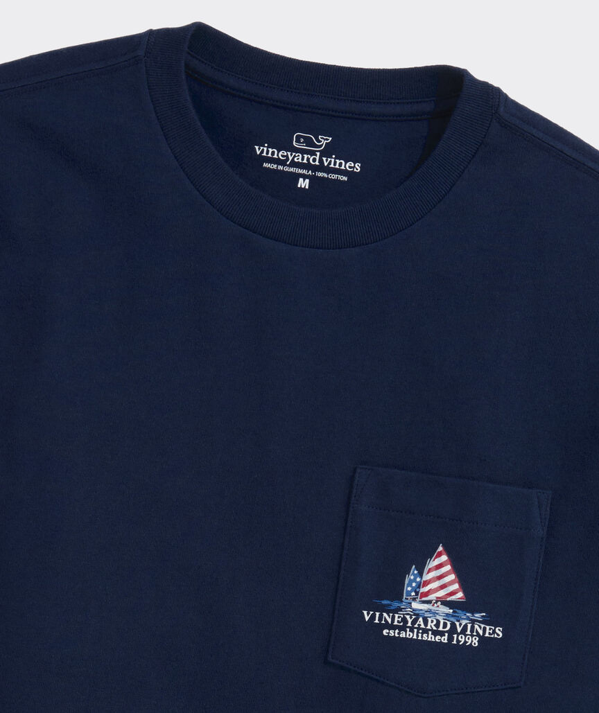 Vineyard Vines Americana Sails Short-Sleeve Pocket Tee