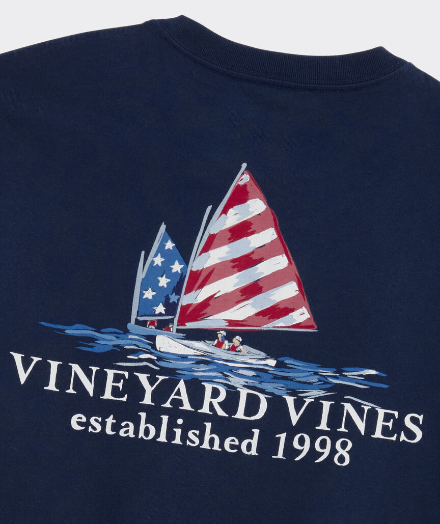 Vineyard Vines Americana Sails Short-Sleeve Pocket Tee