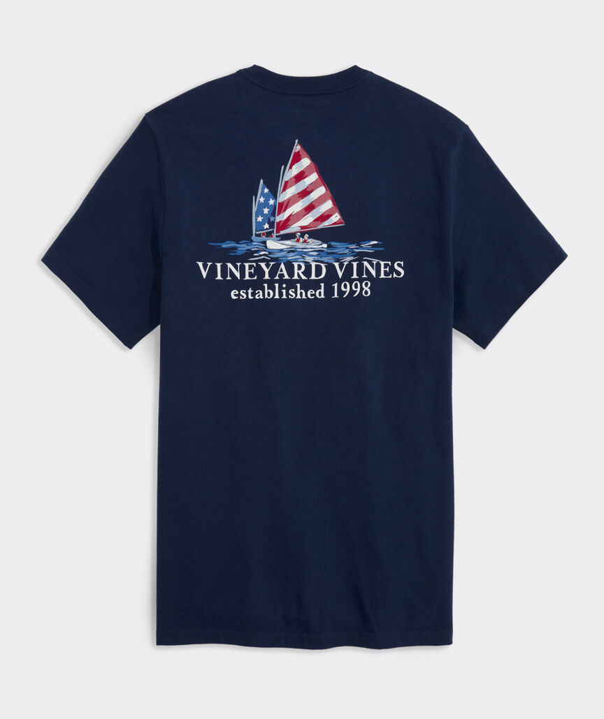 Vineyard Vines Americana Sails Short-Sleeve Pocket Tee