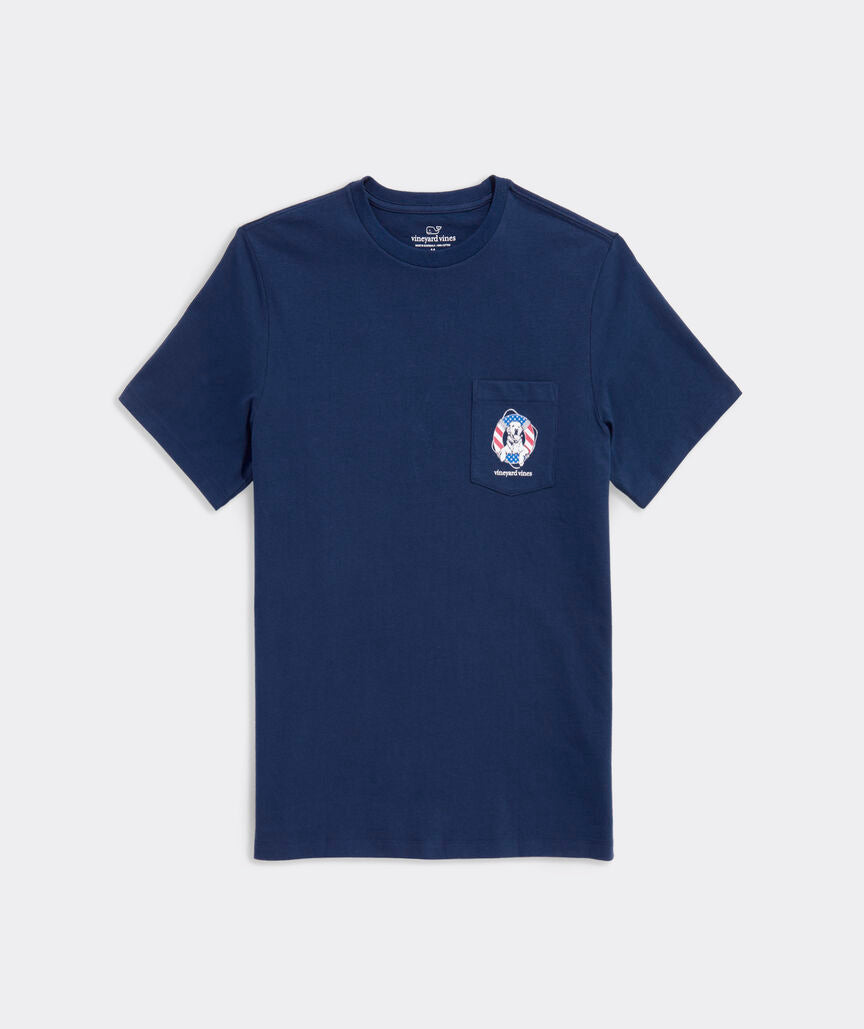 Vineyard Vines USA Dog Life Ring Short-Sleeve Pocket Tee