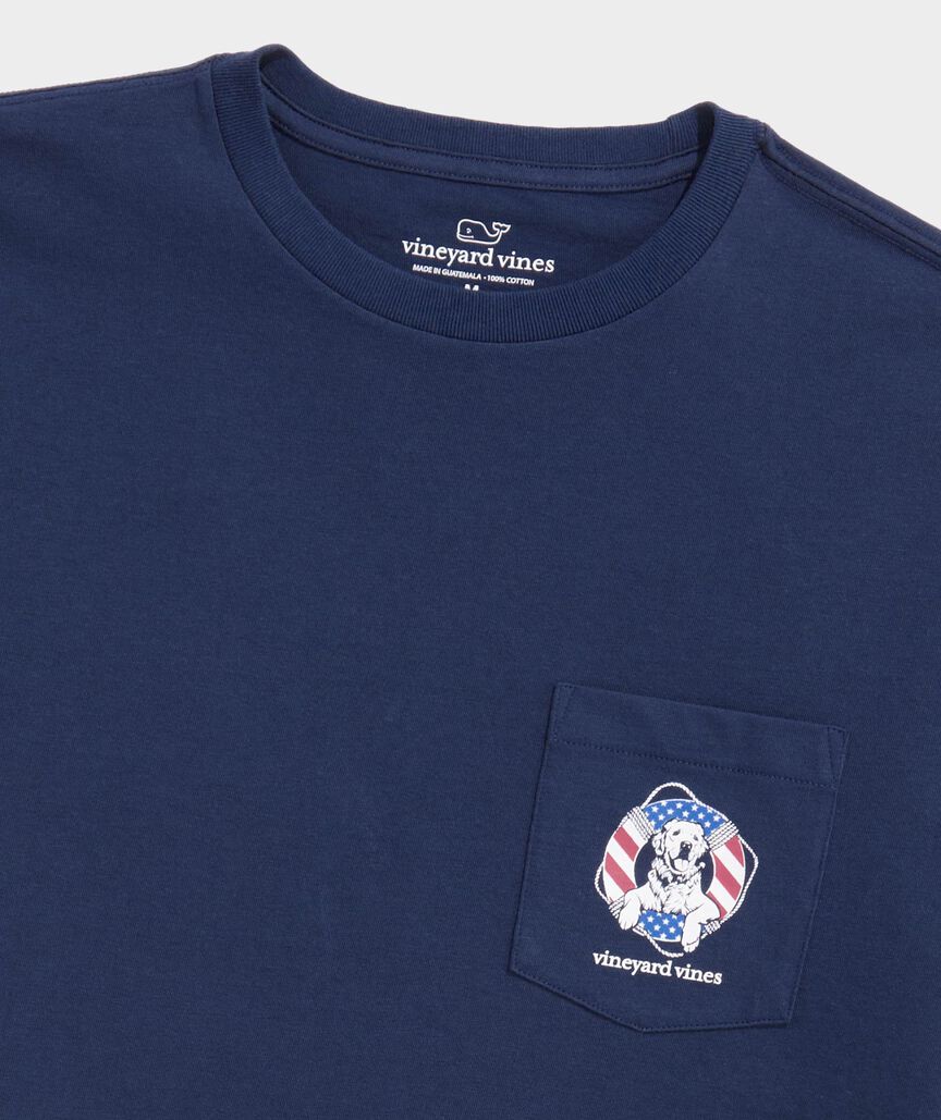 Vineyard Vines USA Dog Life Ring Short-Sleeve Pocket Tee