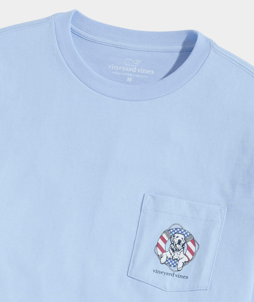 Vineyard Vines USA Dog Life Ring Short-Sleeve Pocket Tee