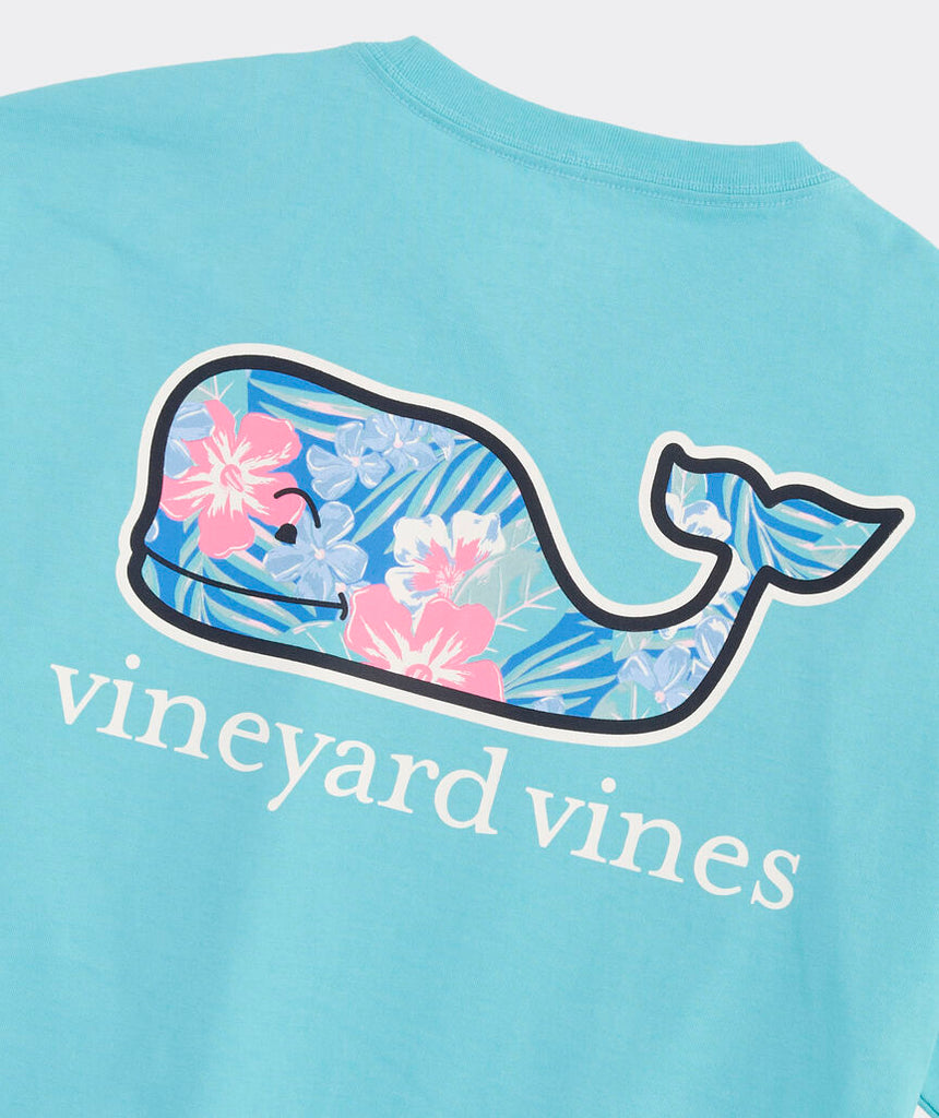 Vineyard Vines Vintage Chappy Floral Whale Short-Sleeve Pocket Tee