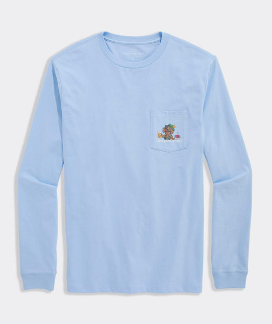 Vineyard Vines Oktoberfest Doxie Dog Long-Sleeve Pocket Tee