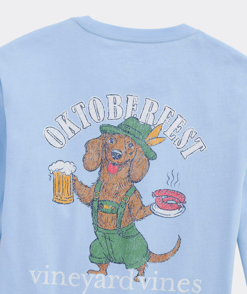 Vineyard Vines Oktoberfest Doxie Dog Long-Sleeve Pocket Tee
