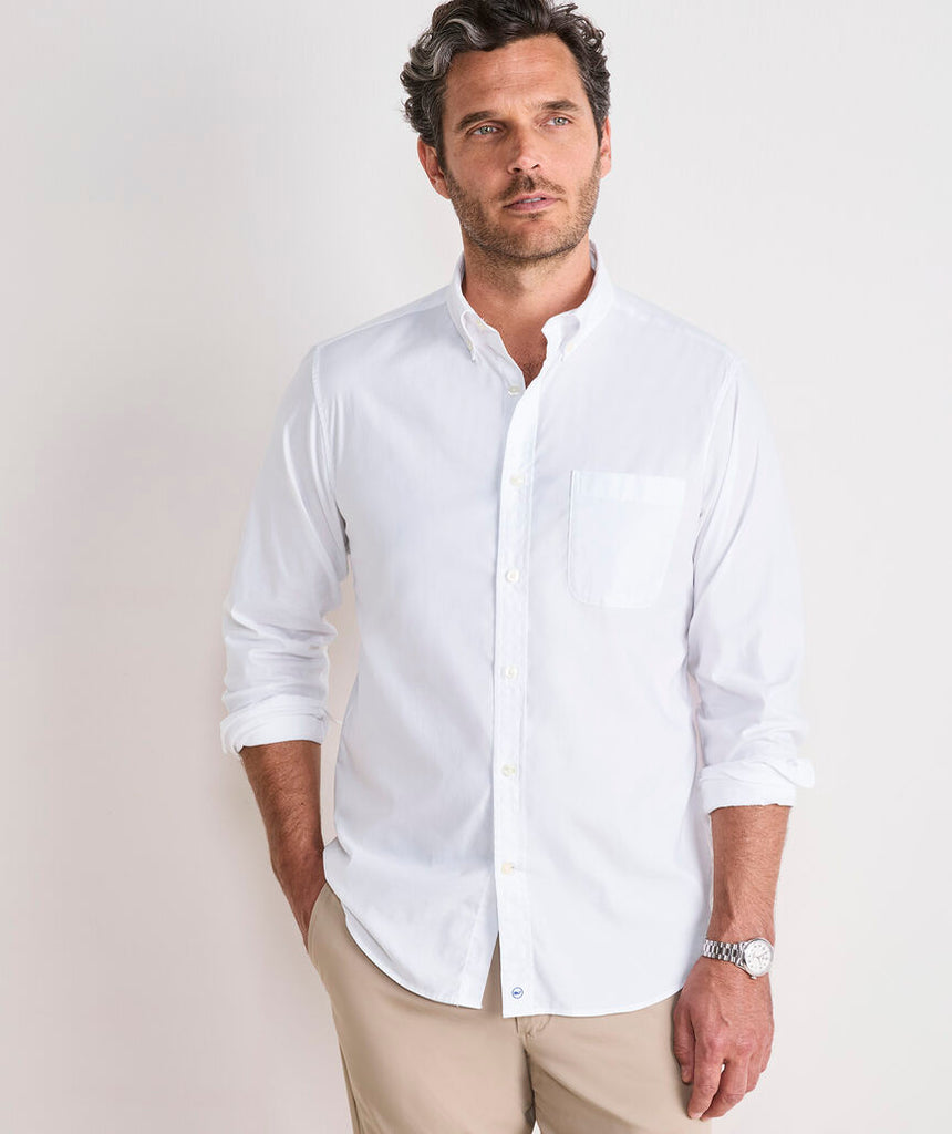 Vineyard Vines Breakwater Solid Performance Cotton Shirt
