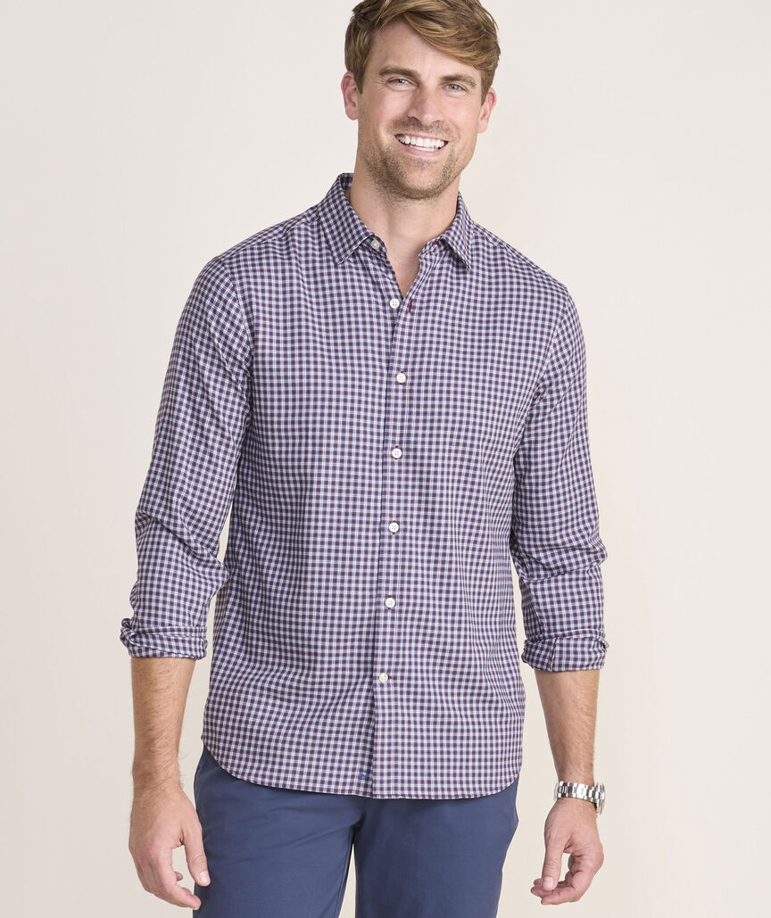 Vineyard Vines On-The-Go Brushed Twill Plaid Shirt