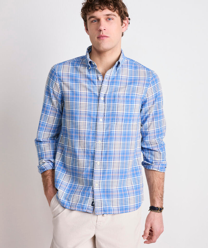 Vineyard Vines Long Bay Plaid Madras Shirt