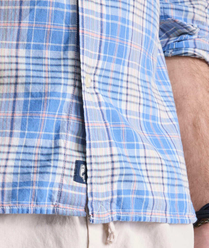 Vineyard Vines Long Bay Plaid Madras Shirt