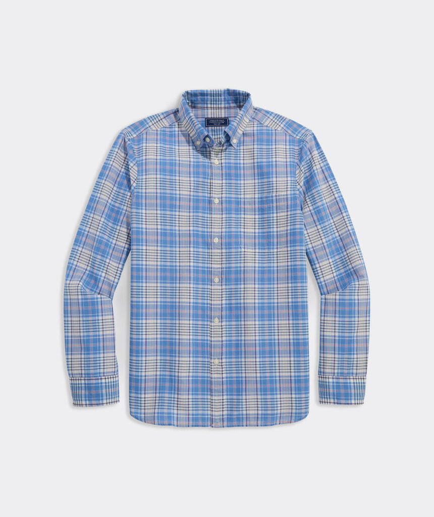 Vineyard Vines Long Bay Plaid Madras Shirt
