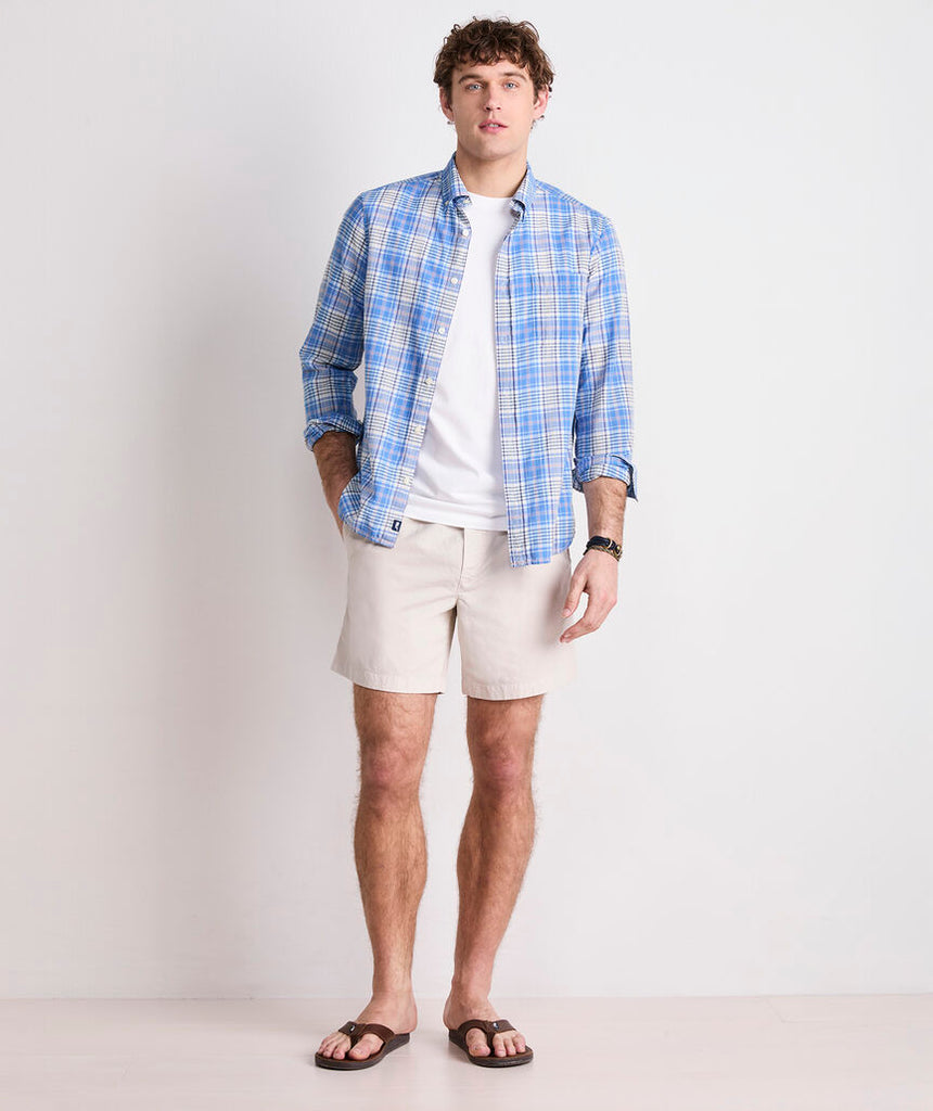 Vineyard Vines Long Bay Plaid Madras Shirt