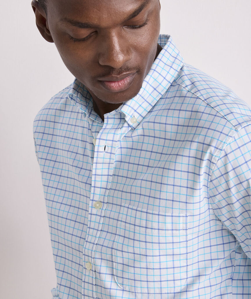 Vineyard Vines Moorings Tattersall Performance Cotton Shirt