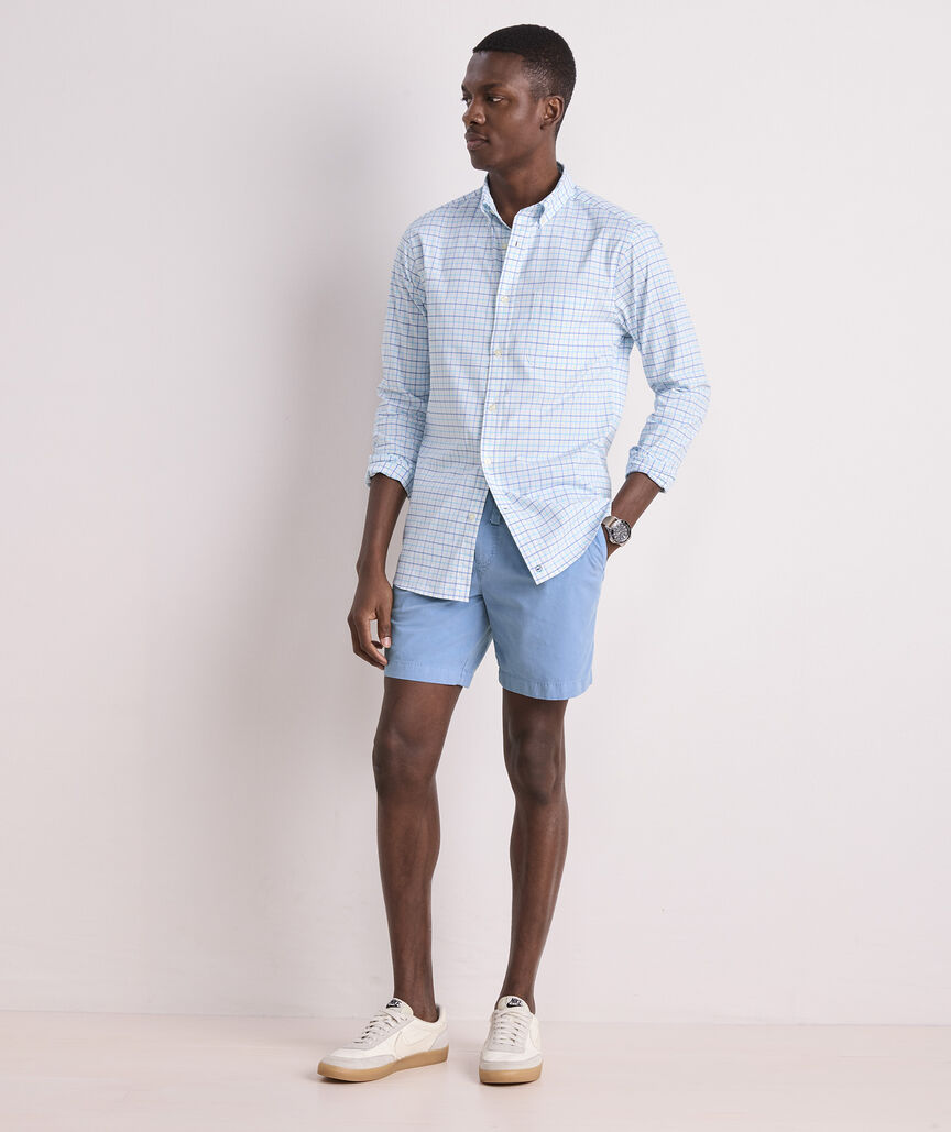 Vineyard Vines Moorings Tattersall Performance Cotton Shirt